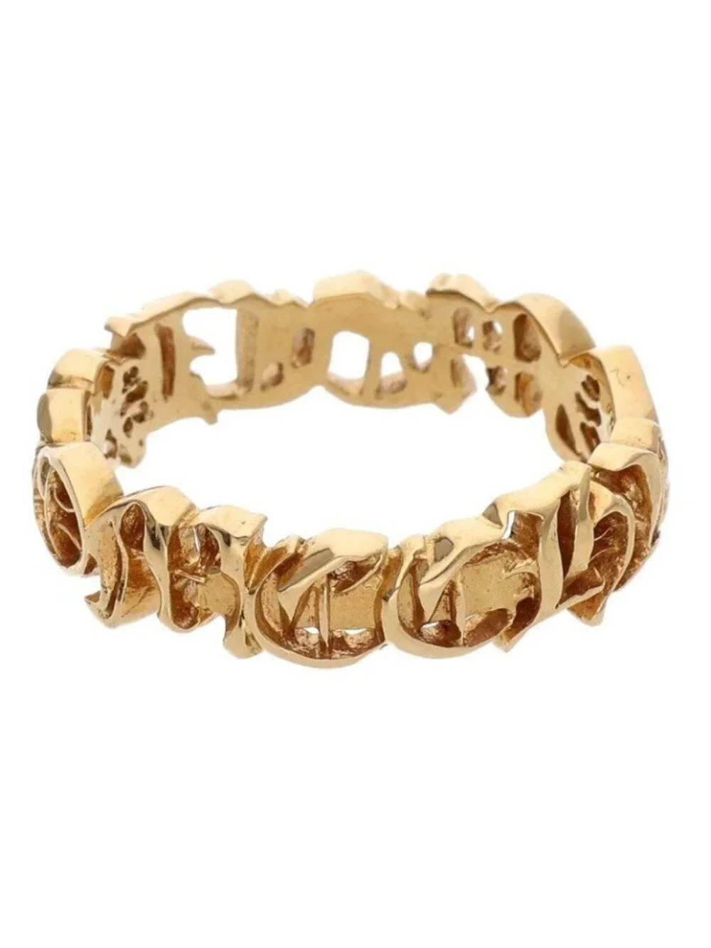 Chrome Hearts 22k Script Band Gold Ring